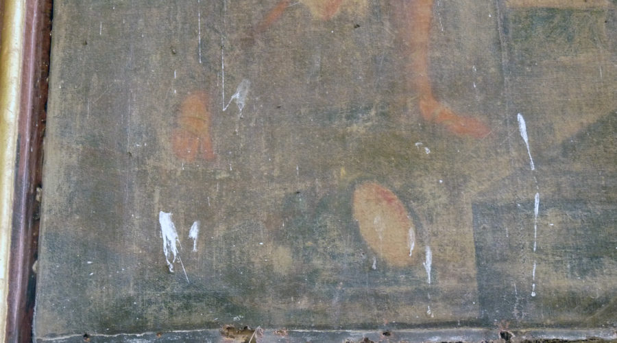 Toile avant restauration
