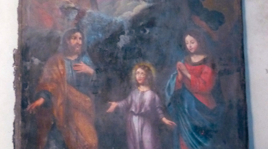 Départ du tableau en restauration